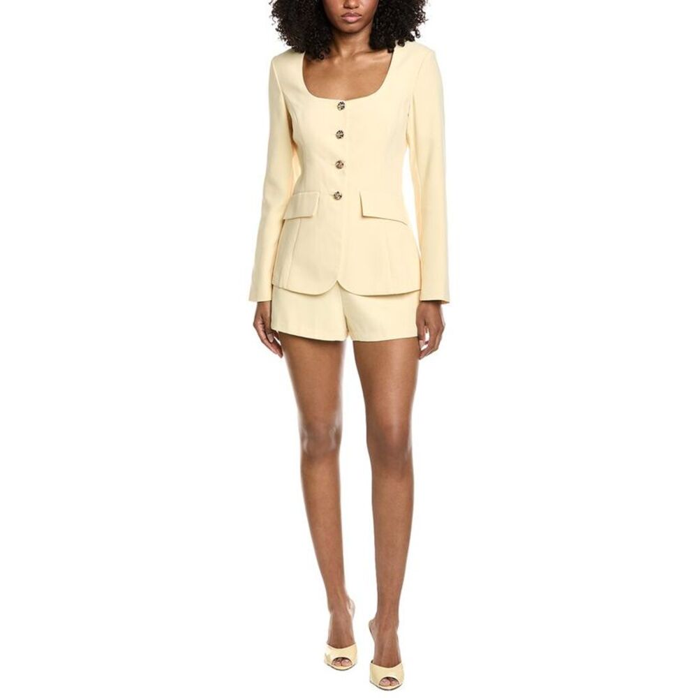 Amanda Uprichard Womens  Kya Romper, Yellow